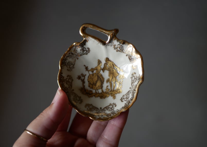 フランスブロカント お皿2枚 Limoges LIMOGES 小さなお皿 リモージュ フランスヴィンテージ