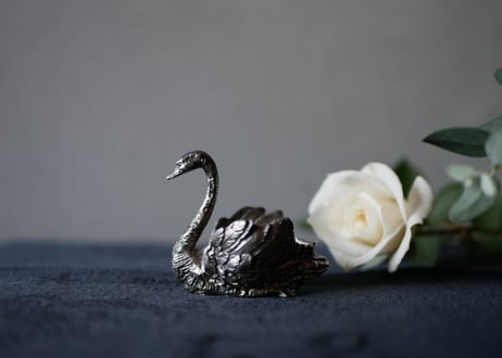 白鳥の小物入れ　フランスアンティーク　ブロカント