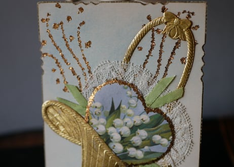 panier muguet,  card
