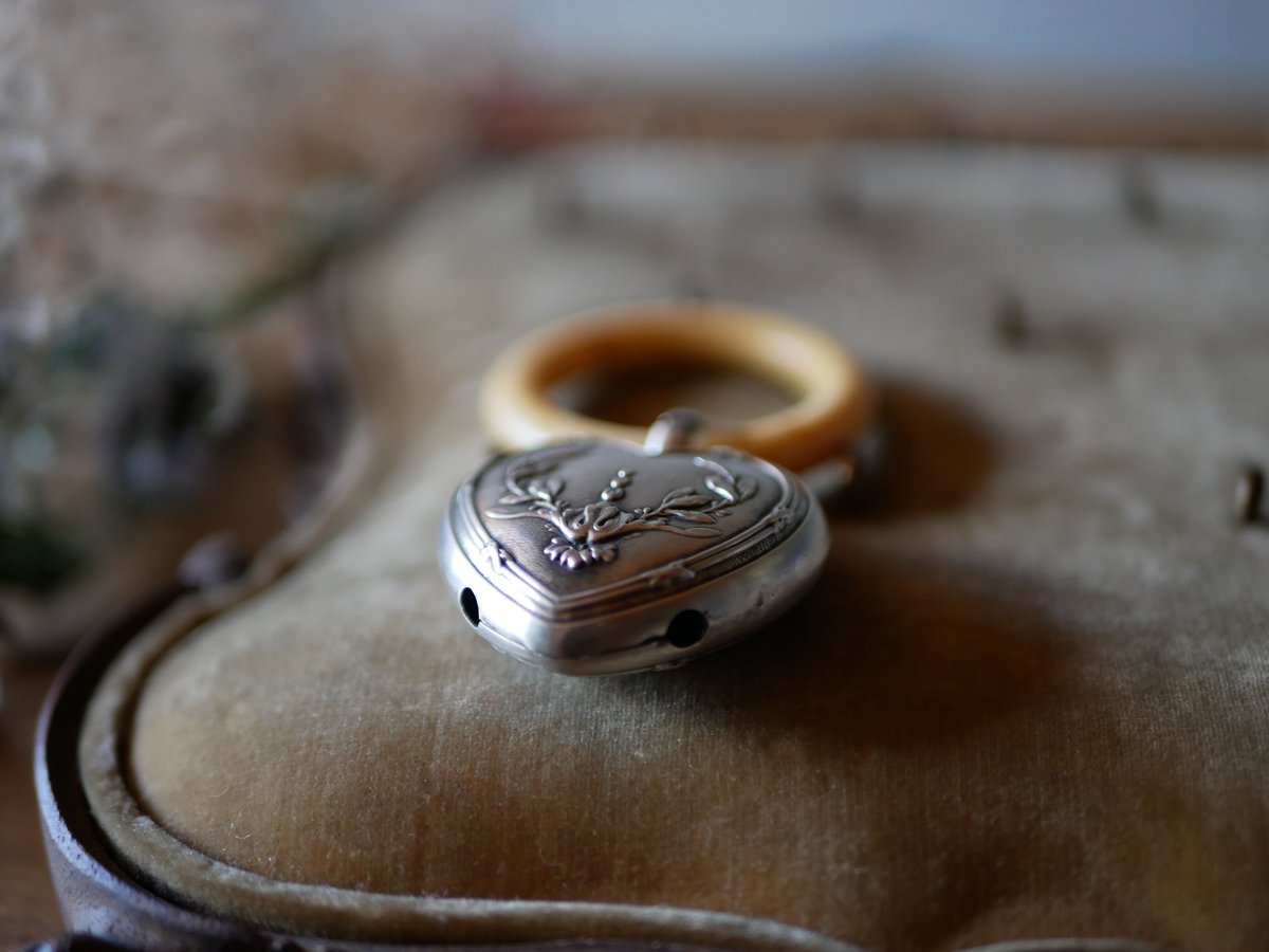 フランスアンティーク　シルバー　銀製　すずらん　ラトル　ガラガラ フランスアンティーク シルバー ラトル ガラガラ⑦ フランス