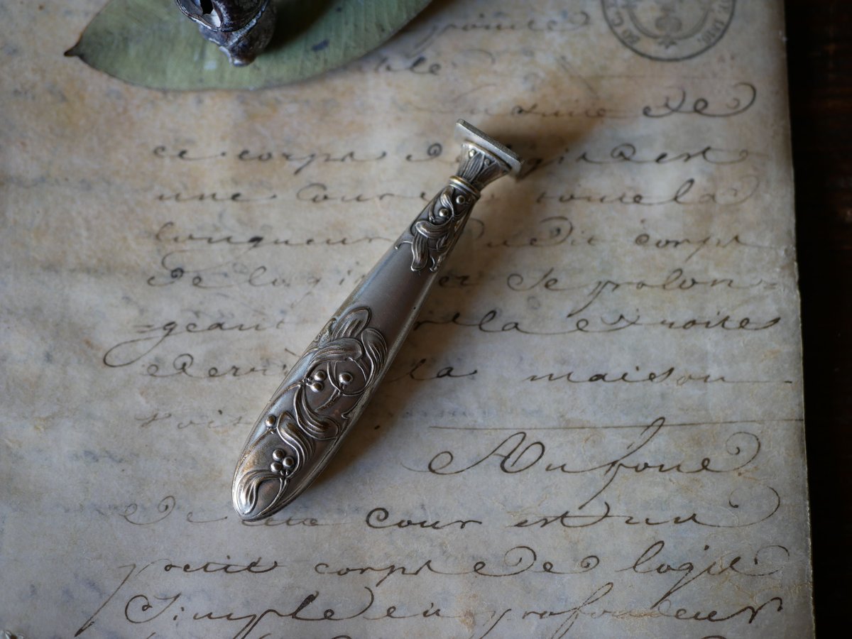 フランスアンティーク カシェシーリングスタンプ ヤドリギ 宿り木