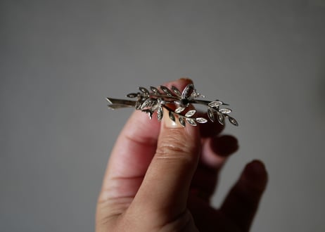 純銀　バードブローチ　フランスアンティーク　ブロカントのある生活