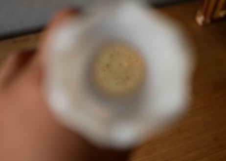 オパリンガラス　フラワーベース　BLANC　フランスヴィンテージ　ブロカント