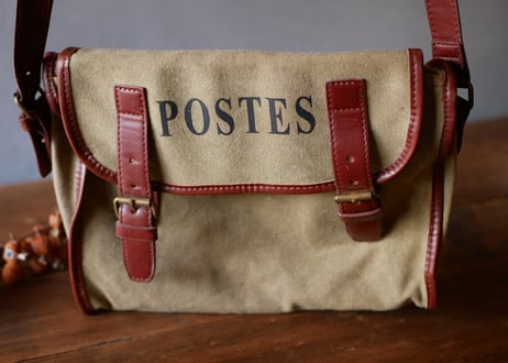 POSTES  vintage ショルダーバッグ　フランスの郵便配達員　フランスアンティーク