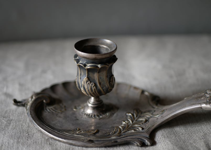 クリストフル 卓上時計 キャンドルスタンド セット 稼働品 クリストフル CHRISTOFLE キャンドルホルダー キャンドルスタンド