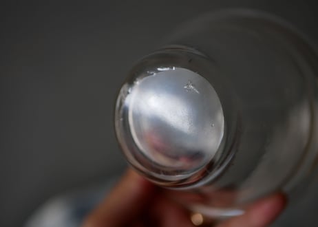 Glass confiture pot