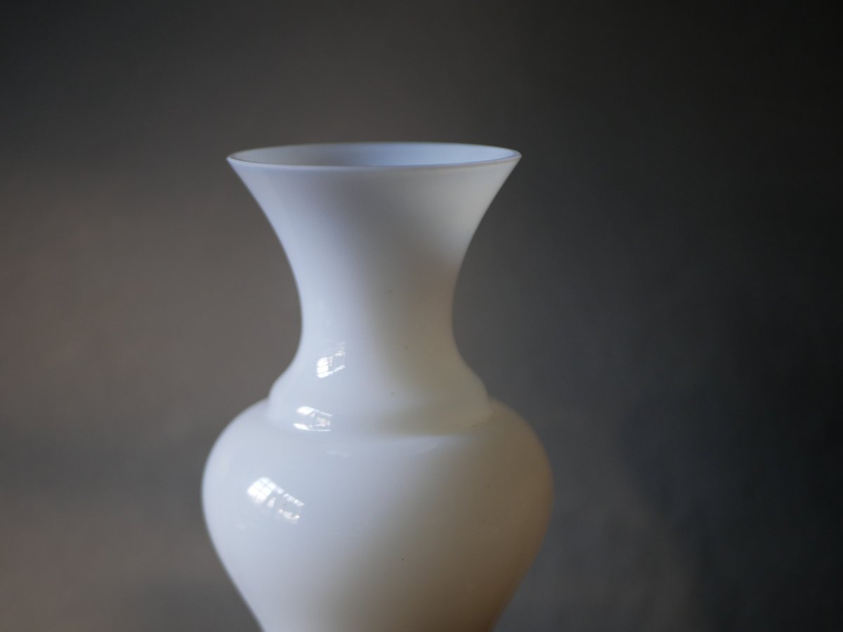 オパリンフラワーベース 花器 花瓶 オパリン フランスヴィンテージ