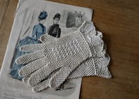 A クロッシェレース　グローブ　フランスヴィンテージ　フランスブロカント