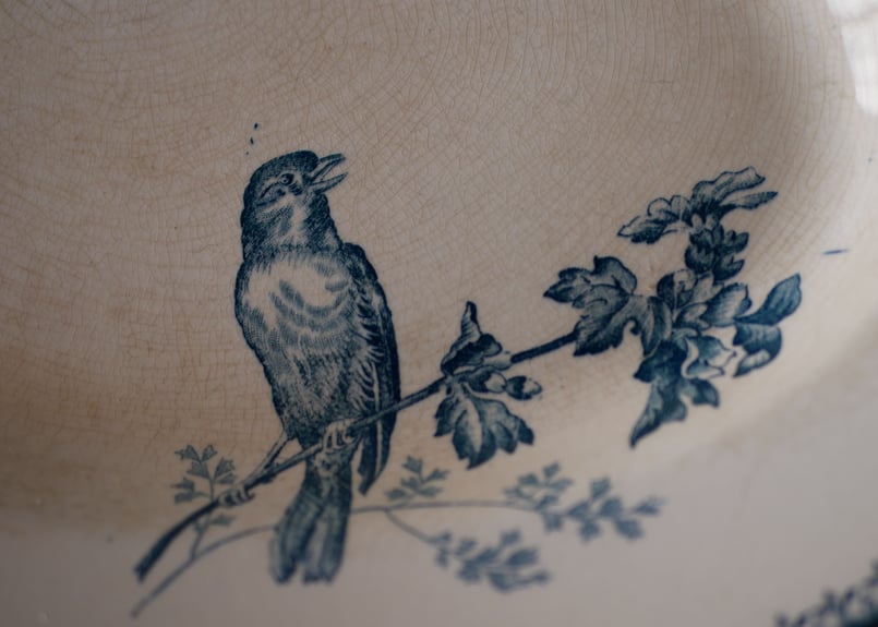 鳥の大きなお皿 フランスアンティーク ブロカント | mamantique 鳥の大きなお皿 フランスアンティーク ブロカント | mamantique