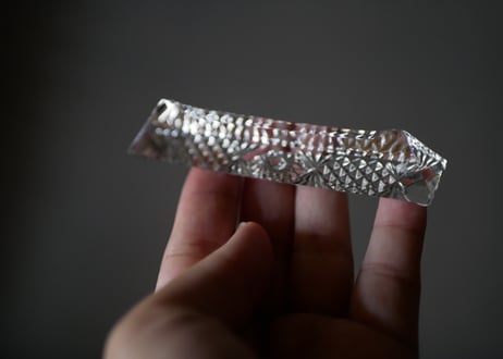 ガラスのカトラリーレスト　フランスヴィンテージ　ブロカントのある暮らし