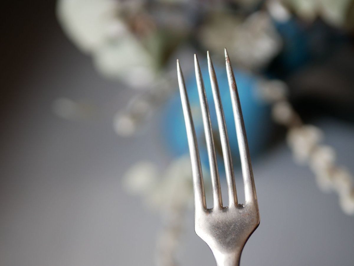 デザートフォーク アンティーク ヴァンケンペン アールヌーヴォー 銀833 珍しいアンティークスプーン、ドイツの食器、銀皿、デザートスプーン カトラリー(スプーン等)