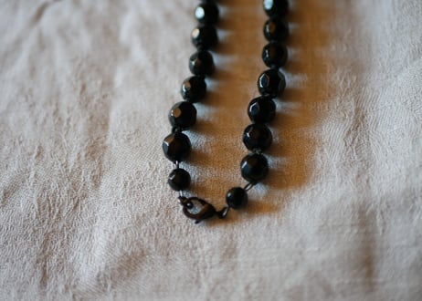 フレンチジェット　ガラスのネックレス　⑤french jet glass necklace