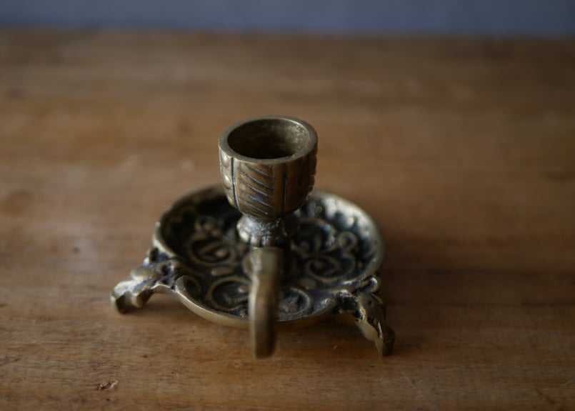 ブロンズ製 キャンドルホルダー フランスアンティーク アンティークの