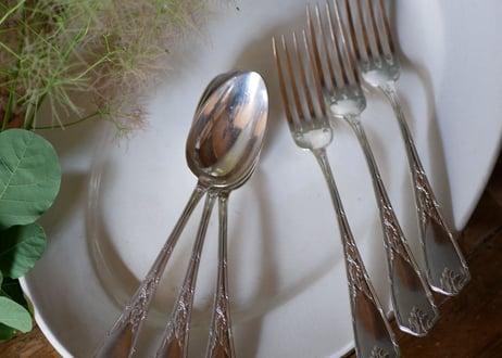 Spoon&fork, silver plated