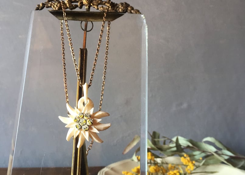 フランスアンティーク エーデルワイス ネックレス | mamantique