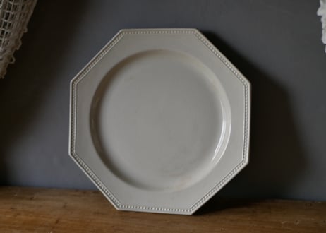 no.4 MONTEREAU クレイユモントロー　オクトゴナル　フランスアンティーク　アンティーク皿