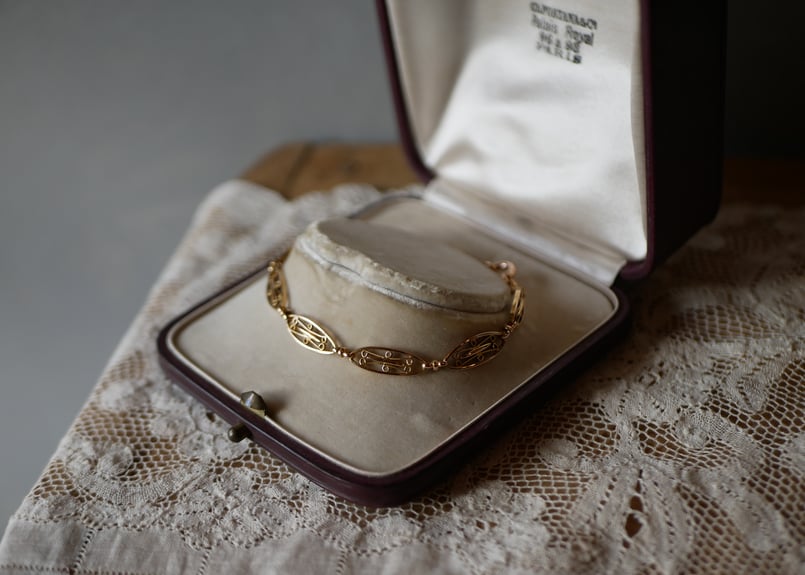 FB-07】フィリグリー K18 アンティークブレスレット アンティーク