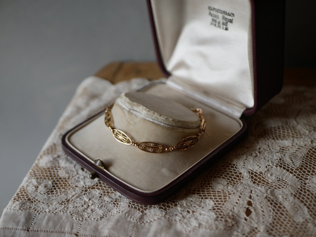 フィリグリー K18 チャーム フランスアンティーク アンティーク