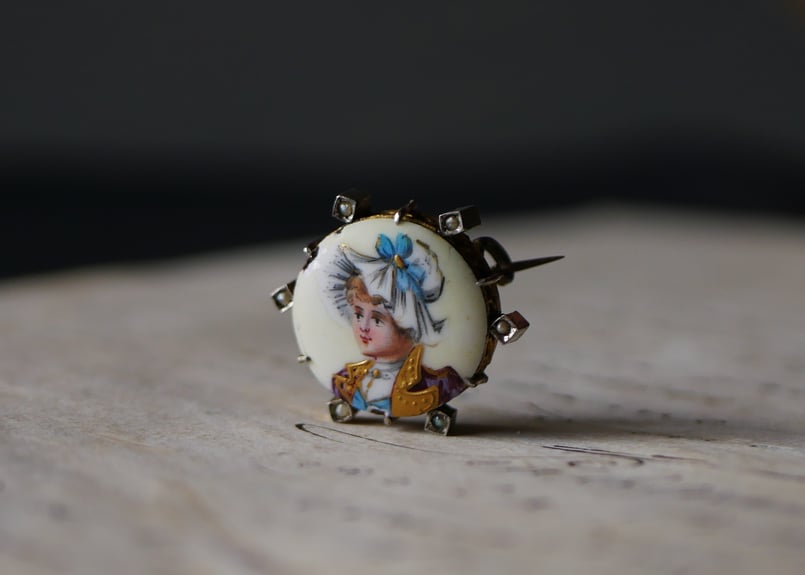 エナメルシリーズ part.8 ミニアチュール 純銀製 フランスアンティーク