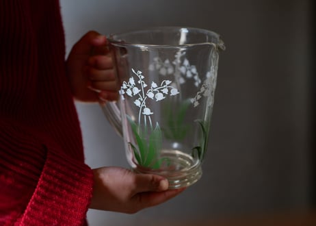 フランスアンティーク　すずらんのピッチャー　水差し