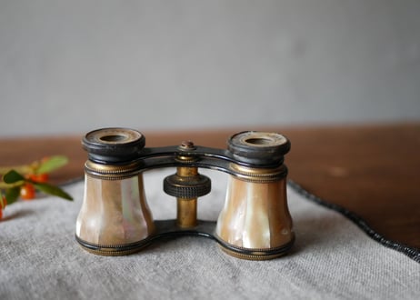オペラグラス　白蝶貝　アムステルダム　オランダヴィンテージ