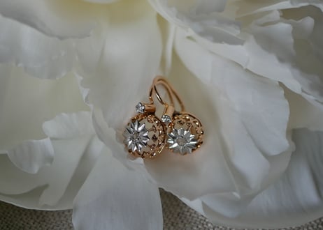 FE-06 Natural Diamond K18 PG Earrings
