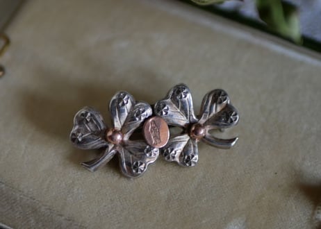 Siver Brooch, Clover