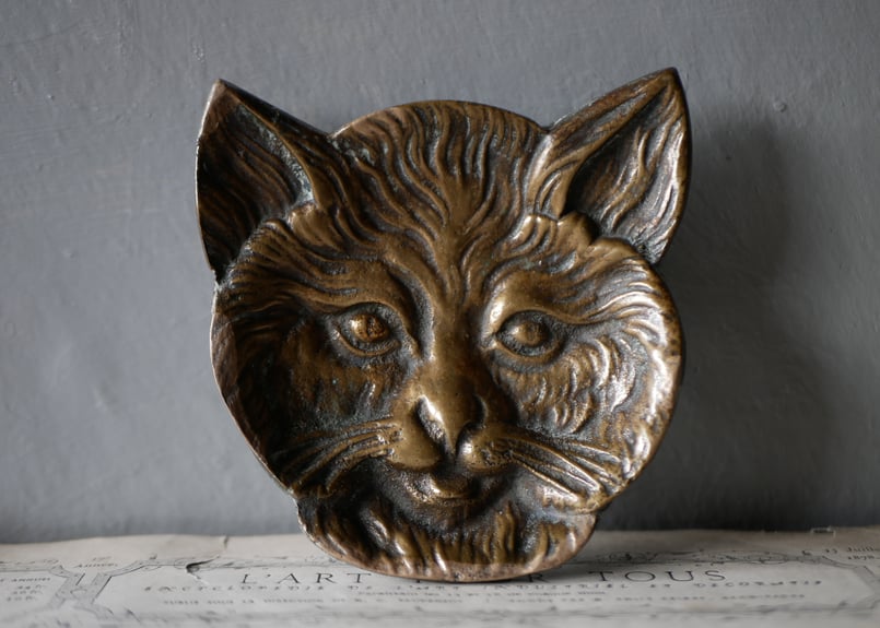 3匹の猫のブロンズオブジェ ペーパーウェイト 置き物 ネコ フランス