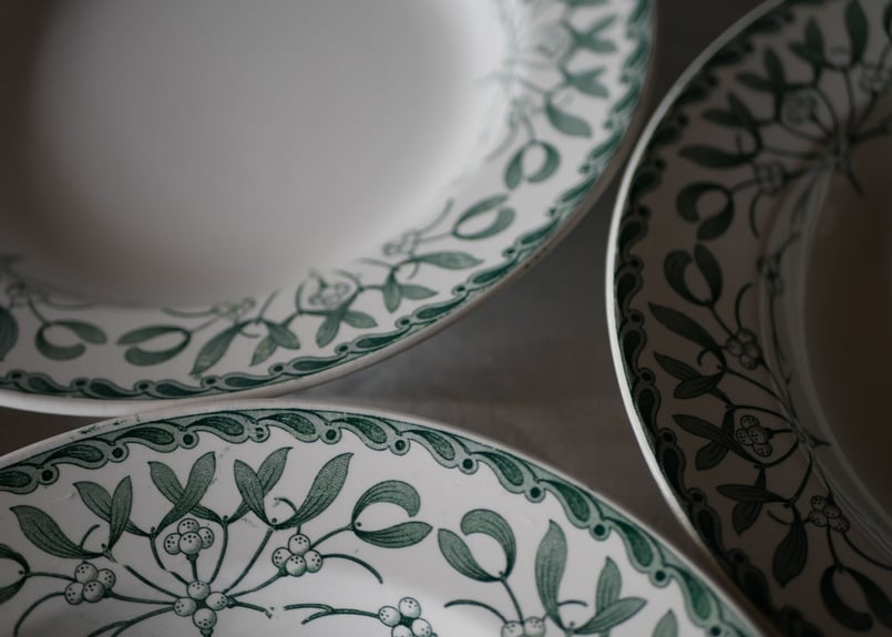 深皿 ヤドリギ フランスアンティーク 宿り木 brocante | mamantique