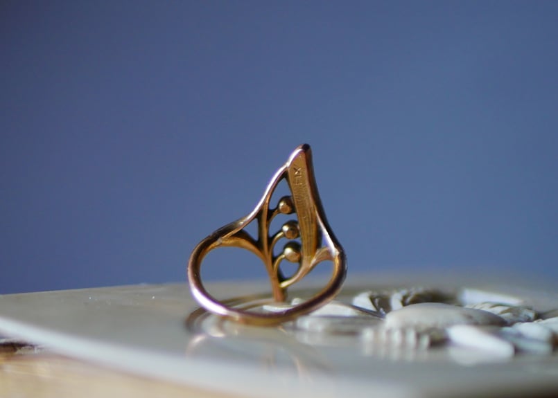 FIX フランスアンティーク 鈴蘭モチーフ すずらん 指輪 リング