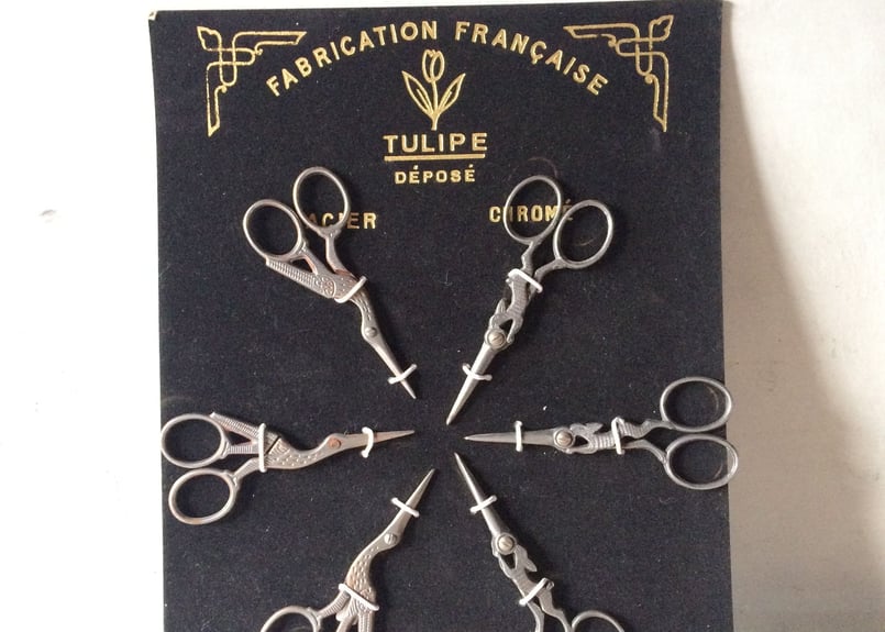 フランス　アンティーク　手芸用　鋏　ハサミ　セット　裁縫道具 フランスアンティーク | 手芸用ハサミ6本セット | アンティーク