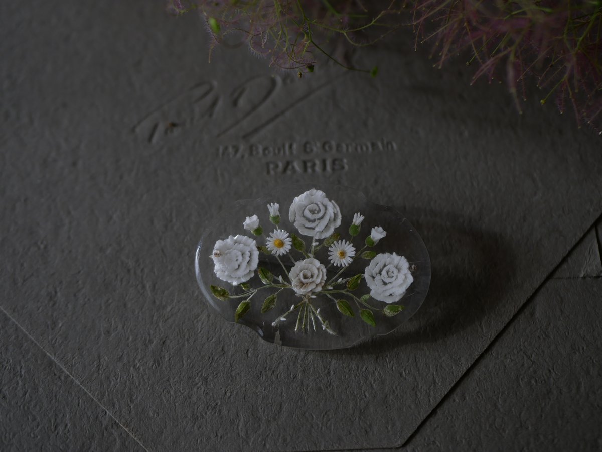 Flower Bouquet フラワーブーケ ルーサイトブローチ ヴィンテージ