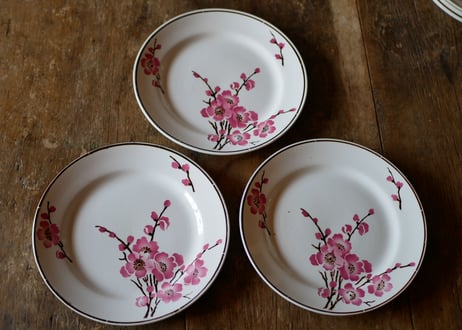 Fleurs de pêche  plate
