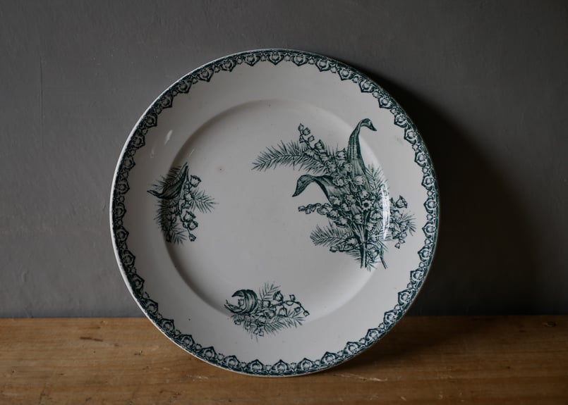 ロンシャンすずらんプレートC平皿　Muguet フランスアンティークスズラン鈴蘭 ロンシャンすずらんプレートC平皿Muguet フランスアンティーク