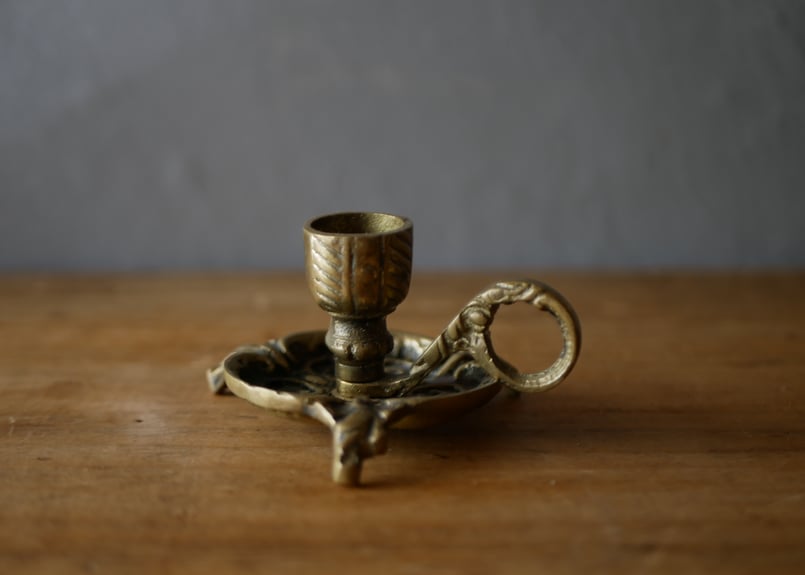 ブロンズ製 キャンドルホルダー フランスアンティーク アンティークの