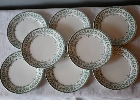 Stock→5 平皿 ヤドリギ フランスアンティーク 宿り木 brocante