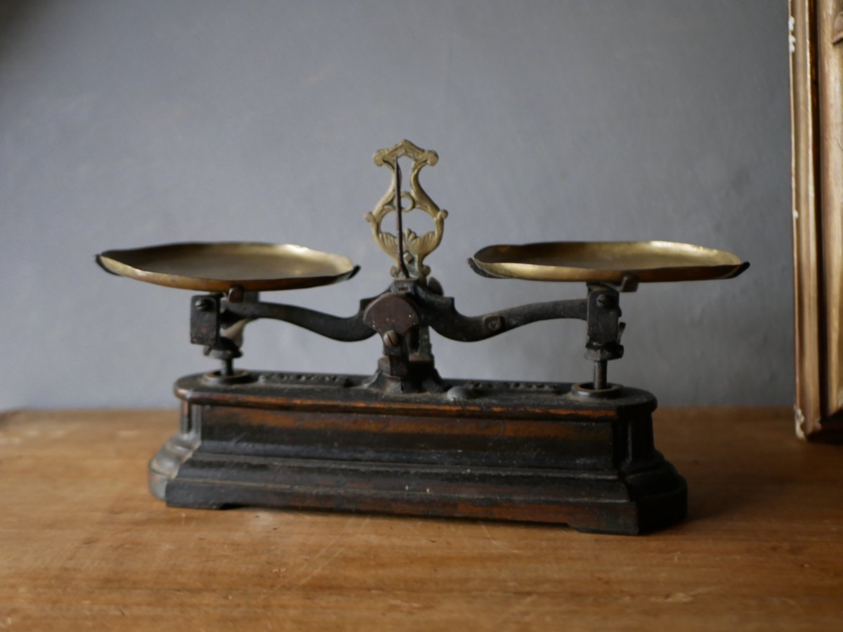 EL FORCE フランスアンティーク バランススケール 上皿天秤