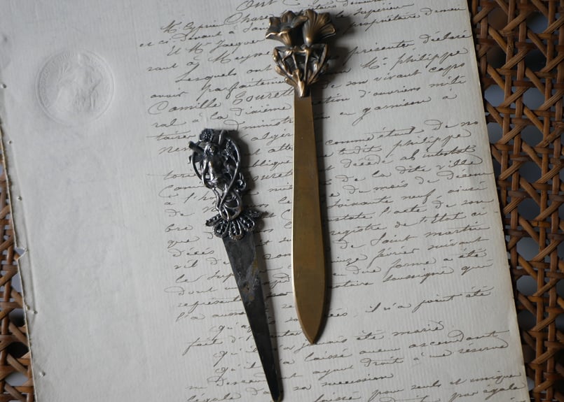 アールヌーヴォー レターオープナー フランスアンティーク