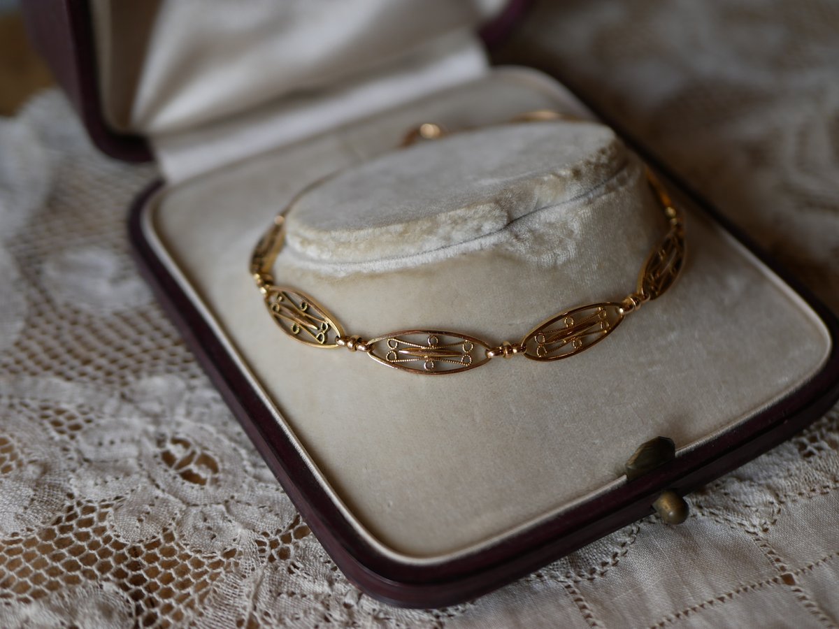 FB-07】フィリグリー K18 アンティークブレスレット アンティーク