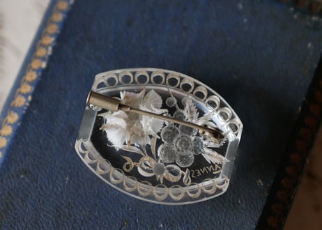 Lucite brooch