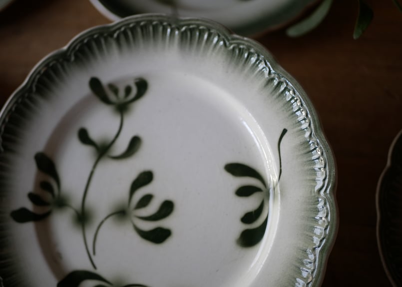 宿り木 ヤドリギ アンティークプレート デザートプレート ブロカントの