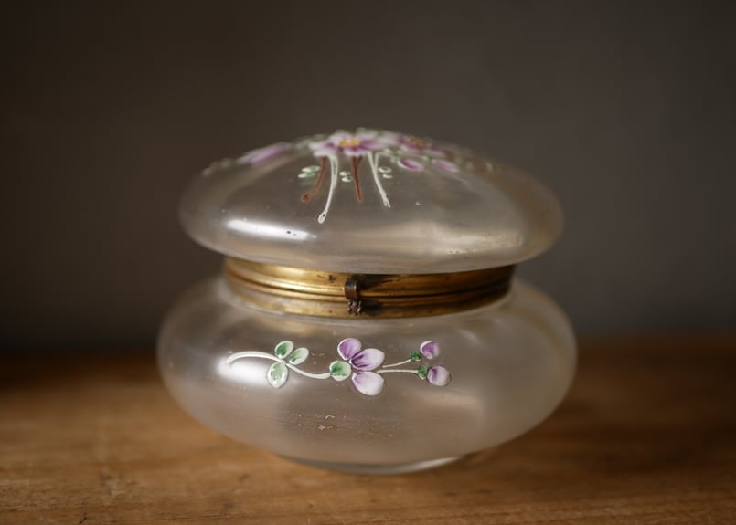 筒状のボンボニエール　フランスアンティーク　ブロカントのある暮らし 筒状のボンボニエール フランスアンティーク ブロカントのある暮らし