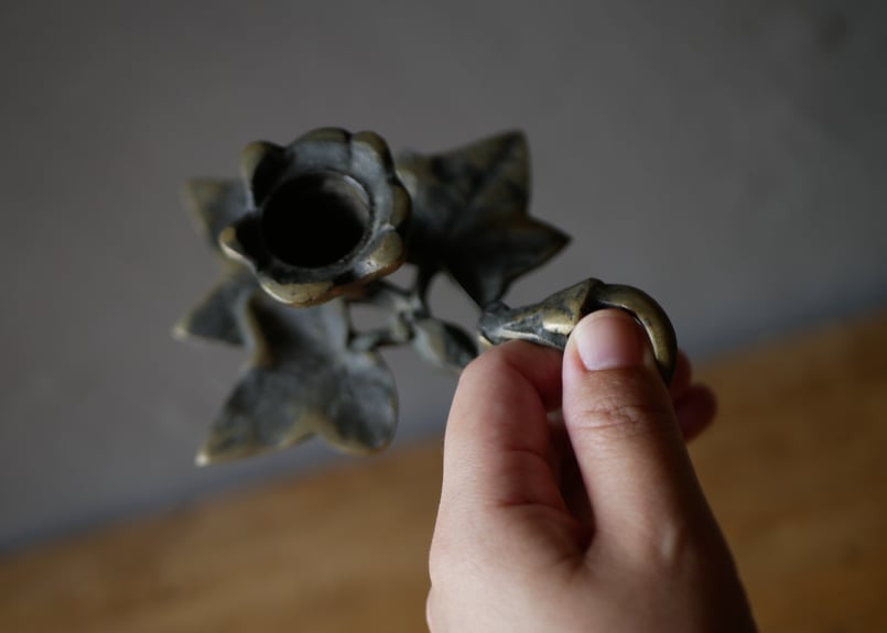 アイビー キャンドルホルダー フランスアンティーク ブロカントのある