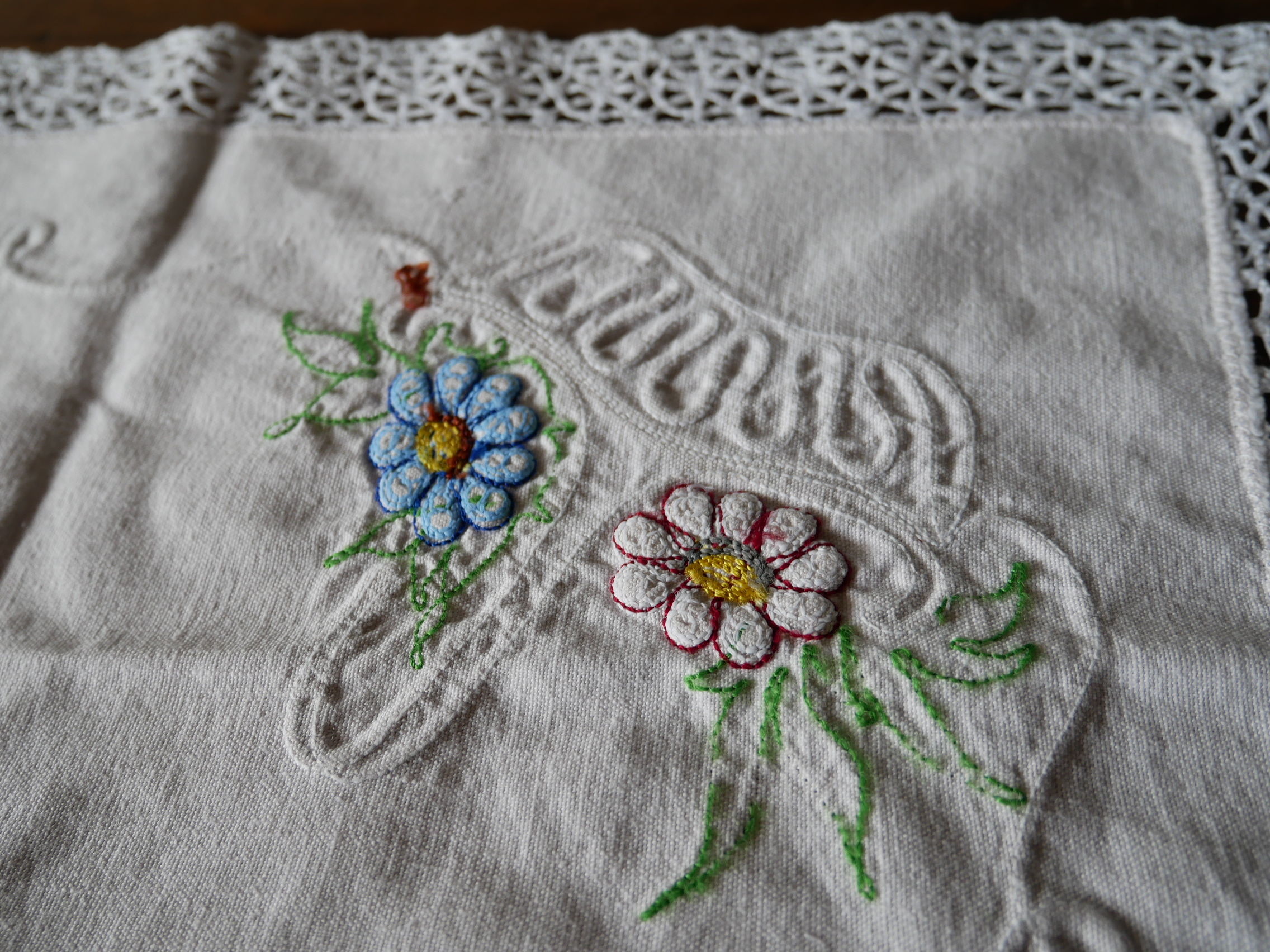 フランスアンティーク 刺繍 パニエ A | mamantique