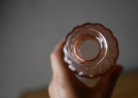 香水瓶　大きい方　ピンク　フランスアンティーク　アンティークのある暮らし