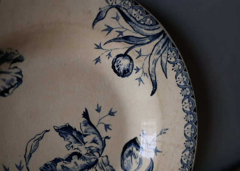 no.4 深皿 チューリップ GIEN ジアン フランスアンティーク