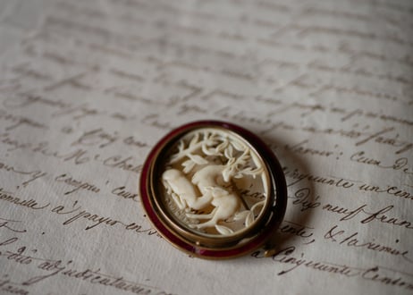 vintage brooch 【鹿の親子】