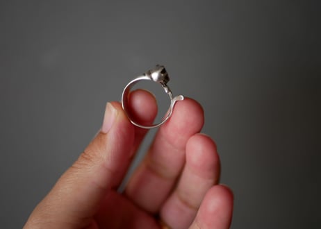Cats Ring, sterling silver