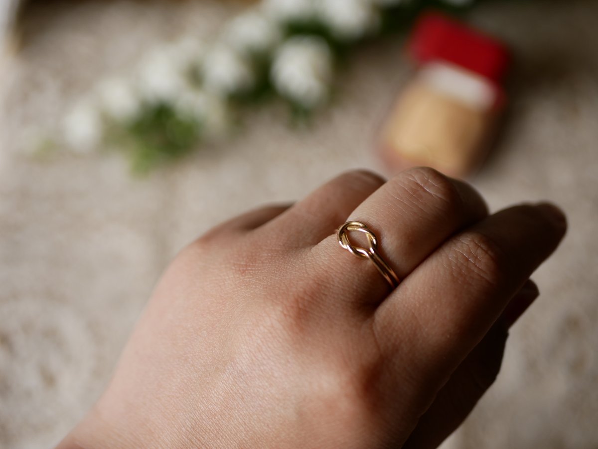 ノットデザイン K18 結び目リング 指輪 フランスヴィンテージ パリ  