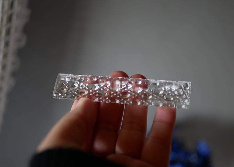 カトラリーレスト クリスタルガラス フランスアンティーク